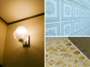 照明やタイル、壁や床、天井など、とにかく拘りあるディテールが魅力的なのです。