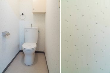 トイレの壁紙かわいい。