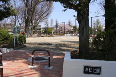 松原駅近くにあります、おだやかな赤松公園