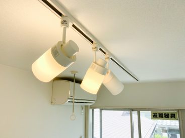 可動式のスポットライトがお部屋を照らします。