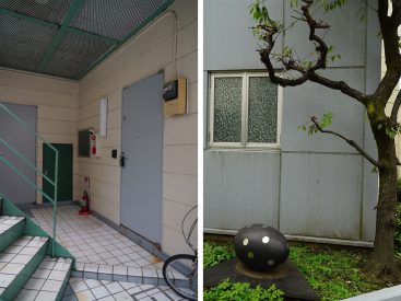 共用部、たまご型のオブジェがあります
