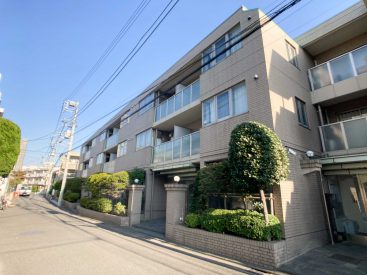 横に幅のある低棟の集合住宅です。