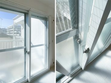 窓は二重サッシで防音、断熱、結露防止、防犯などに長けています。