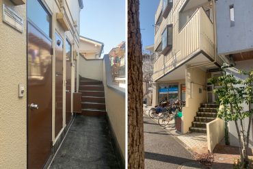 淡島通り沿いのアパート。古めの物件ですが、オートロックがついてナイス！