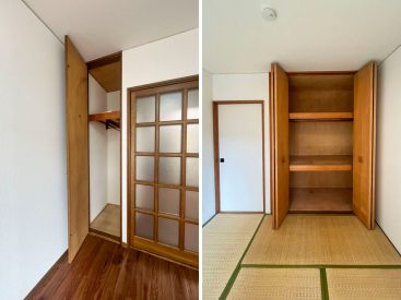 各お部屋の収納。ちょっと少なめです。