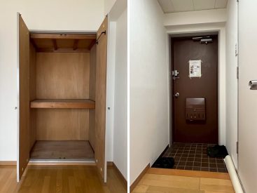 収納と玄関。