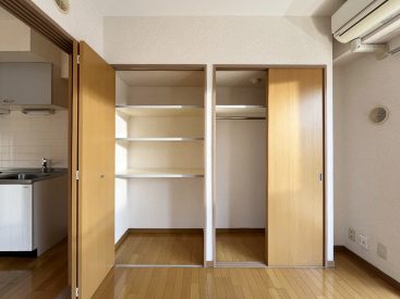 さまざまな収納に対応するクローゼット。