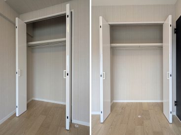 洋室それぞれにクローゼットがあります。