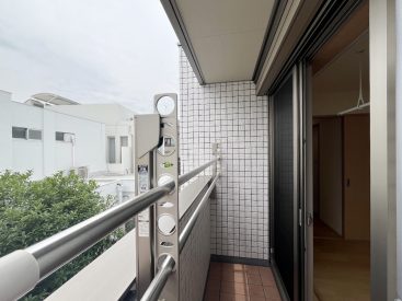南向きのバルコニー。