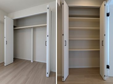 収納も各洋室に完備。