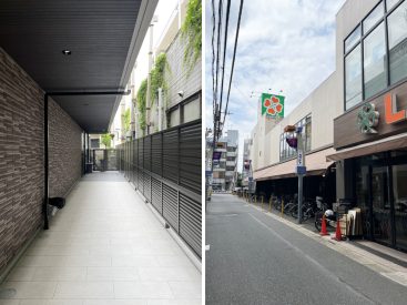 高級感あるアプローチ。隣はスーパーです。