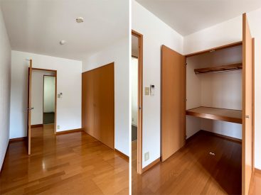 コンパクトですがクローゼット付きです。