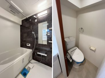 浴室、トイレなどの水まわり。ゆとりのある広さが好印象。