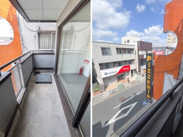 バルコニーは西向き。サザエさん通り側です。