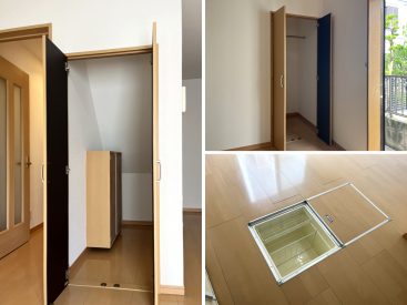 収納もふたつ。ストックや備蓄に便利な床下収納もあります。
