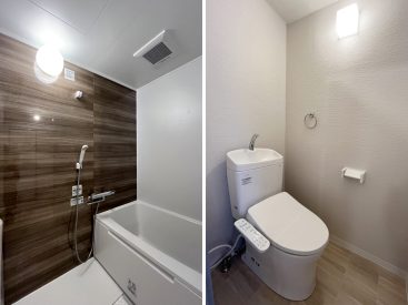 浴室・トイレは新しくリフォームされた設備。