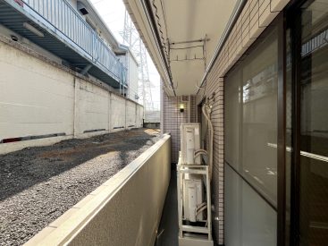 南向きのバルコニー。