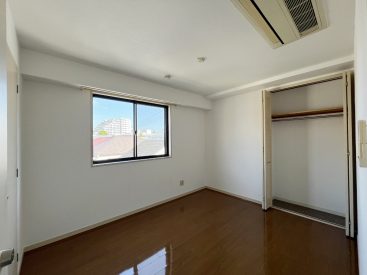 洋室は約6.2帖。クローゼットが室内にふたつあります。