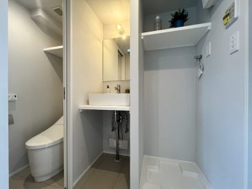 浴室やトイレ、洗面などはの水まわりはコンパクトにひと纏まりに。