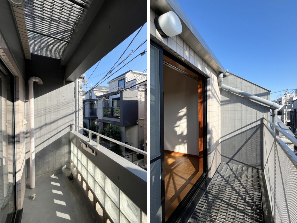 上下階ともにバルコニーがあります。 上下階ともにバルコニーがあります。