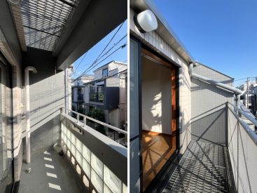 上下階ともにバルコニーがあります。 上下階ともにバルコニーがあります。