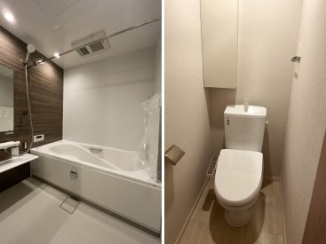 数人でも入れる浴室。トイレは玄関側に。