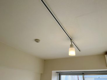 照明はダクトレール。好きなものを付けてみて。