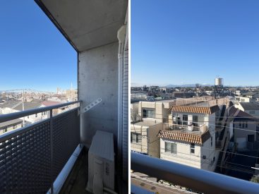 富士山の見えるバルコニー。