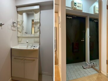 洗面台と玄関。