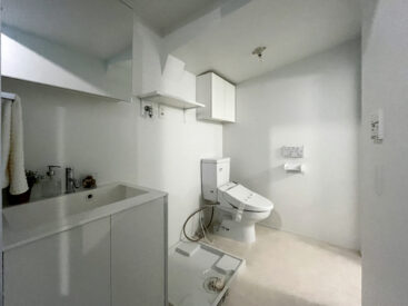 ひとまとまりになった水まわり。