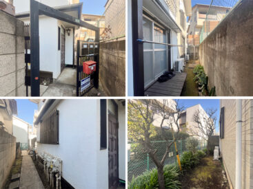 裏口に集合ポストがついていました。