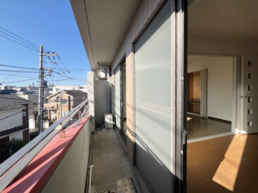 南向きのバルコニー。
