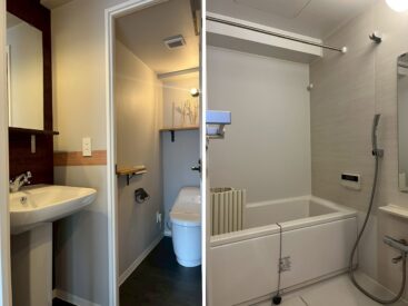 洗面台スペースとお風呂。