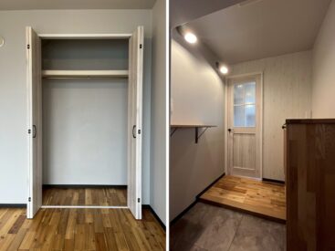 収納と玄関。