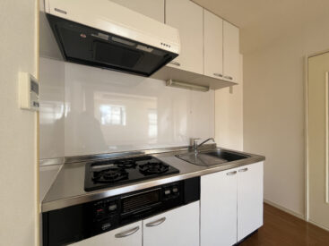 お手入れがしやすそうなキッチン。