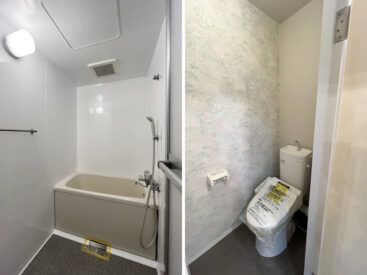 浴室とトイレは新しいものが設置。