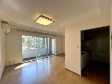 リビングの一角にはキッチン。半個室のつくり。