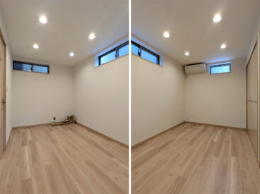 約5.6帖、エアコン付き、書斎や子供部屋などにどうぞ